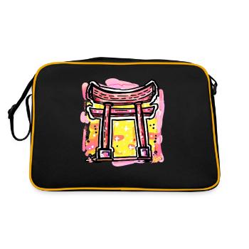 Porte japonaise Tori - Sac Retro - noir/or - Dos