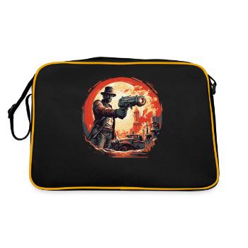 Confrontation de canons à faisceau de science-fiction - Sac Retro - noir/or - Dos
