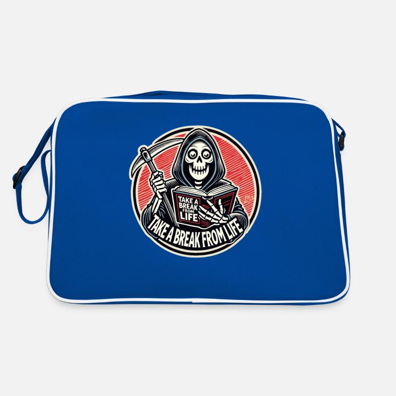 Grim Reaper lit « Faites une pause dans la vie » Sac Retro