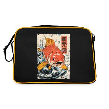 Japanese Koi Fish - Retro Bag - black/gold - Back