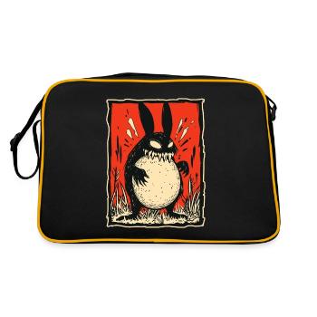 Monster Rabbit Bunny - Retro Bag - black/gold - Back