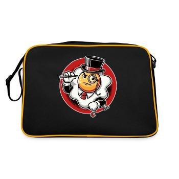 Oeuf au plat élégant gentleman - Sac Retro - noir/or - Dos