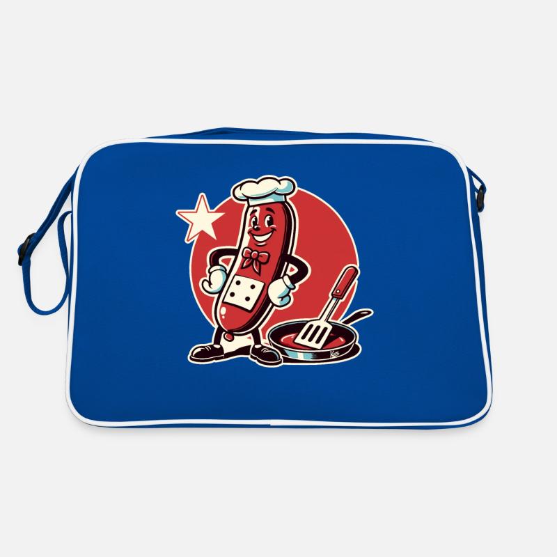 The chef is a funny bratwurst with a pan Retro Bag