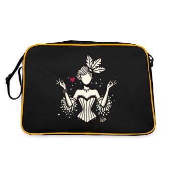 Cabaret Varieté Rétro Vintage Showgirl - Sac Retro - noir/or - Dos