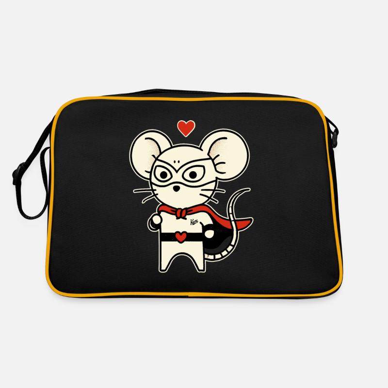 Maus Held der Liebe Retro Tasche