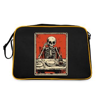 Bon Appetit Skeleton - Retro Bag - black/gold - Back