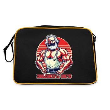 Les swoleunistes s’unissent, les bodybuilders de gym Marx - Sac Retro - noir/or - Dos