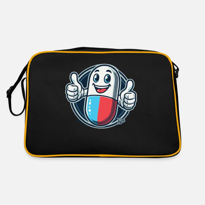 Pouce levé, pilule médicinale heureuse Sac Retro