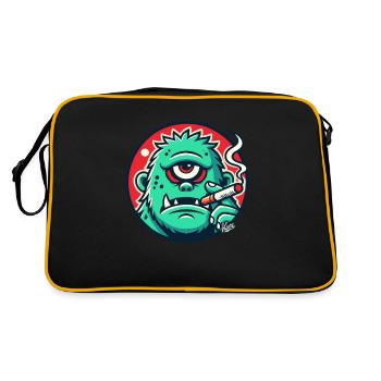 Cool Green Monster Guy - Sac Retro - noir/or - Dos