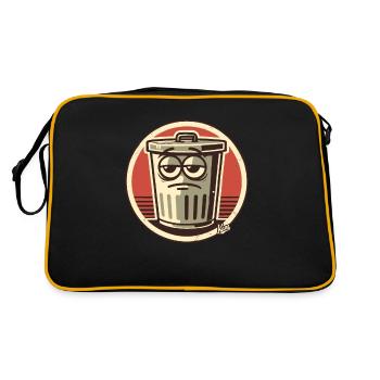Ennui, pas intéressé, drôle de poubelle - Sac Retro - noir/or - Dos