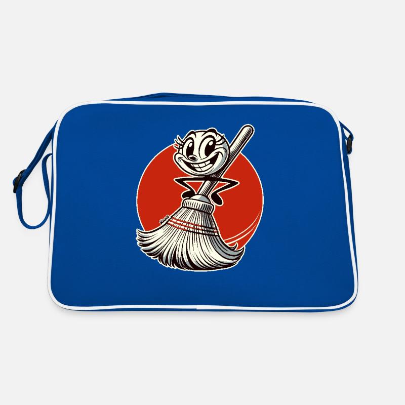 Cheerful Retro Cardboard Broom Retro Bag