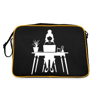 Learning Woman Computer Job - Retro Bag - black/gold - Back