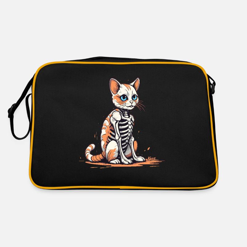 Skeleton Cat Retro Bag