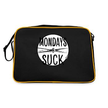 Les lundis sont stupides - Sac Retro - noir/or - Dos