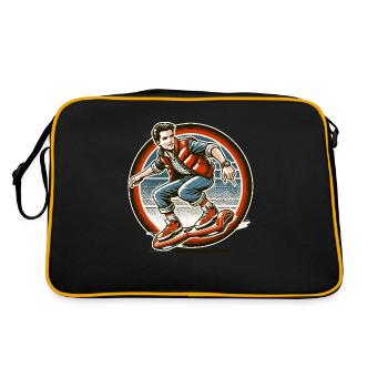 Hoverboarding is timeless fun - Retro Bag - black/gold - Back