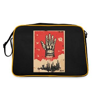 The hand in propaganda style - Retro Bag - black/gold - Back
