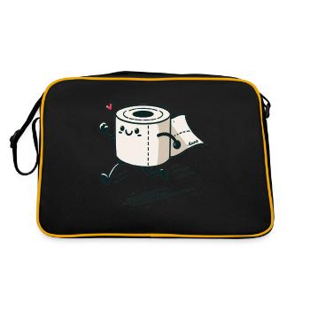 Schnelles Notfall-Toilettenpapier - Retro Tasche - Schwarz/Gold - Hinten