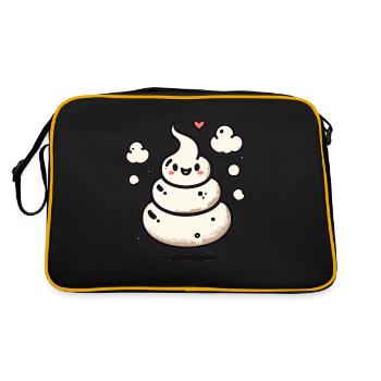 Le petit caca fantôme est mignon et drôle - Sac Retro - noir/or - Dos
