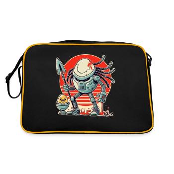 Alien Creature: Defender of the Breakfast Egg - Retro Bag - black/gold - Back