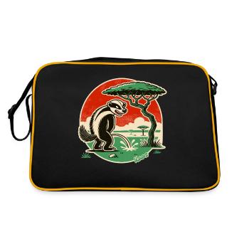 Le blaireau à miel fait une pause dans le désert - Sac Retro - noir/or - Dos