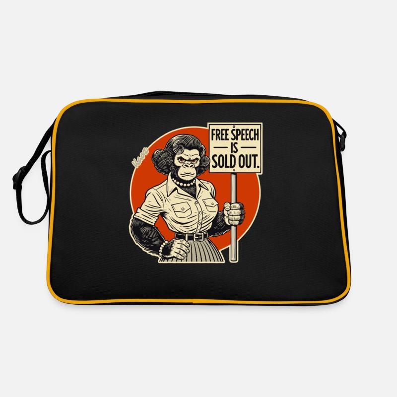 Gorille avec un bouclier : la liberté d’expression vendue Sac Retro