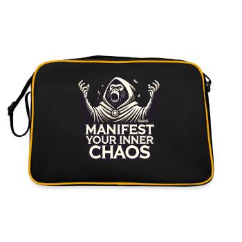 Prédicateur Gorille, manifestez votre chaos intérieur - Sac Retro - noir/or - Dos