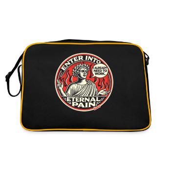 Dante has to toil forever in hell - Retro Bag - black/gold - Back
