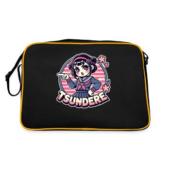 Fille japonaise coquine Tsundere - Sac Retro - noir/or - Dos