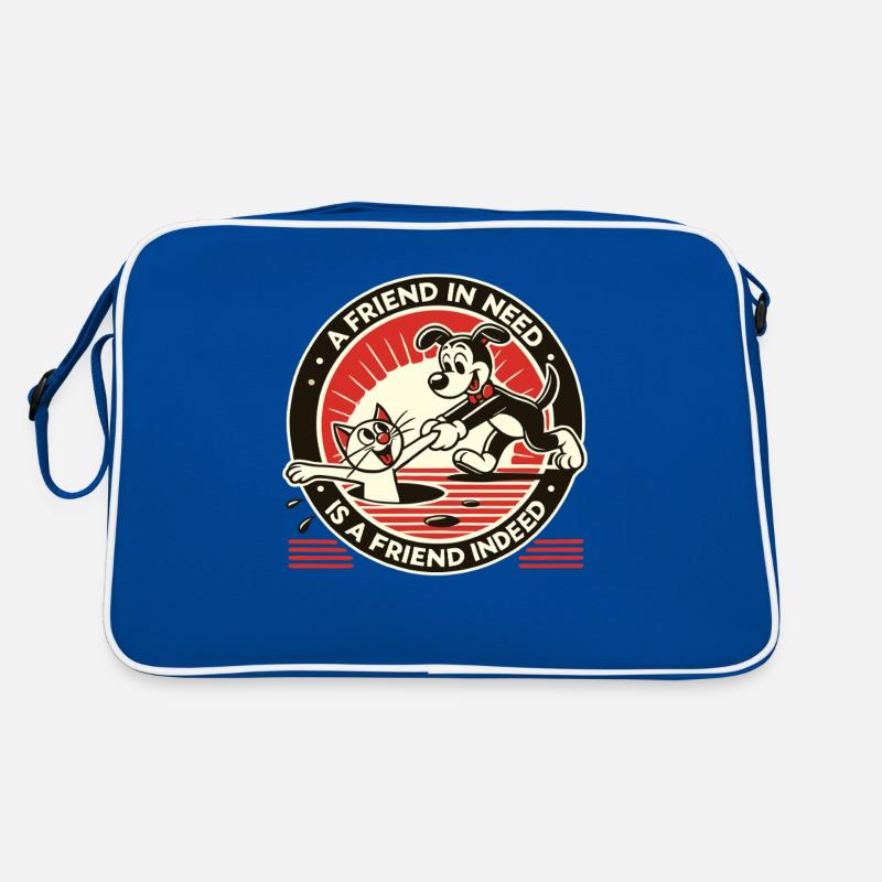 Help, rescue and be friends – dog & cat Retro Bag