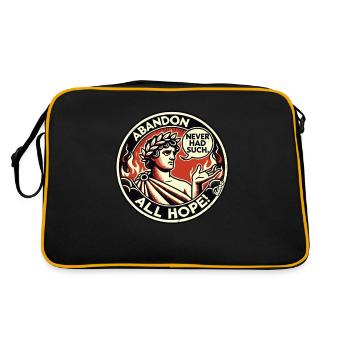 Abandon all hope, Dante in hell - Retro Bag - black/gold - Back