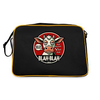 Vache bla-bla - Sac Retro - noir/or - Dos