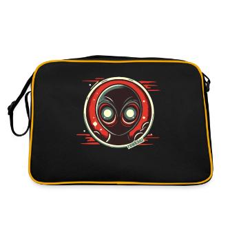 Mystérieux extraterrestre aux yeux brillants - Sac Retro - noir/or - Dos