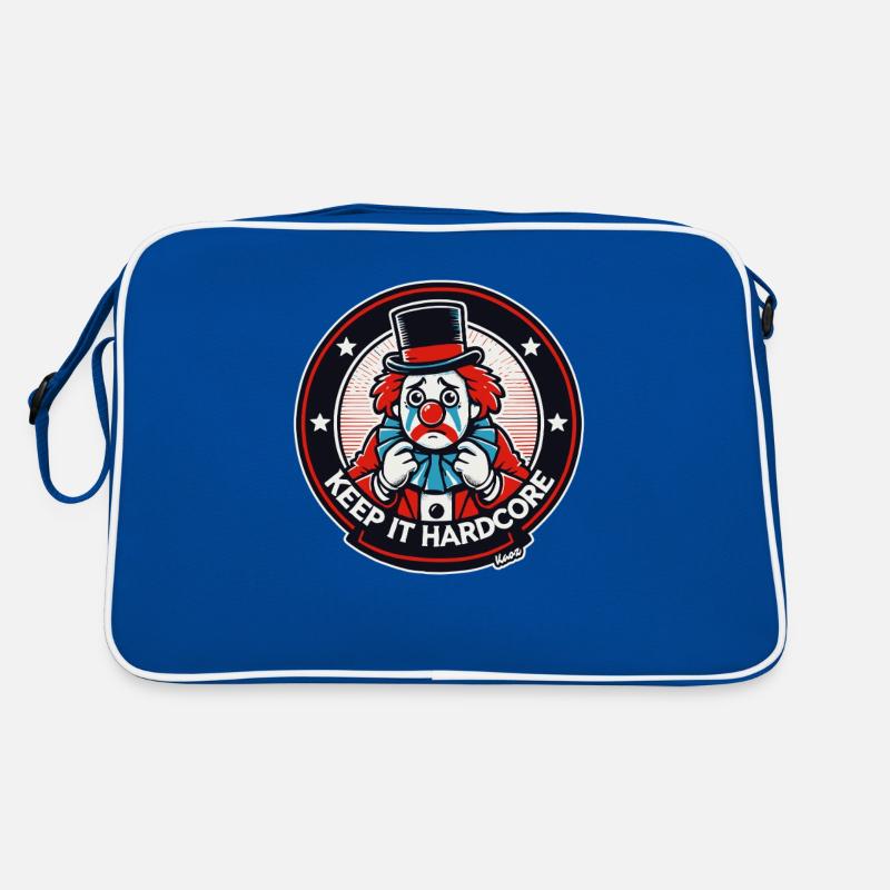 Keep It Hardcore Clown Design Retro Tasche