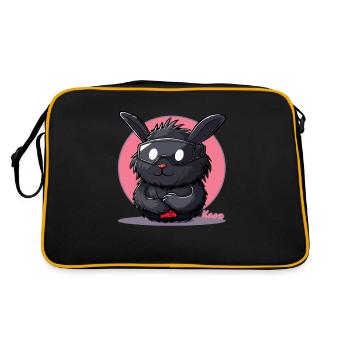 Lapin de ski lapin avec lunettes de ski - Sac Retro - noir/or - Dos