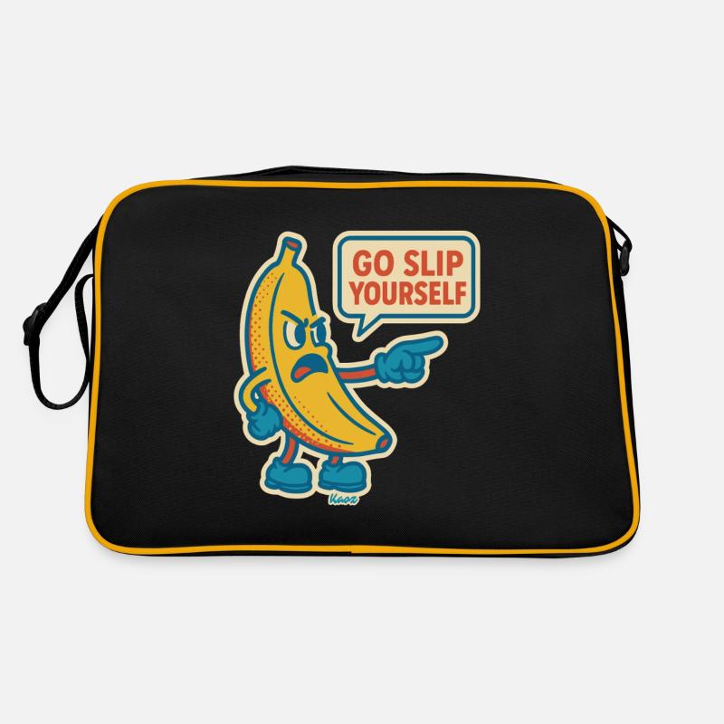 Banane en colère avec un dicton effronté Sac Retro