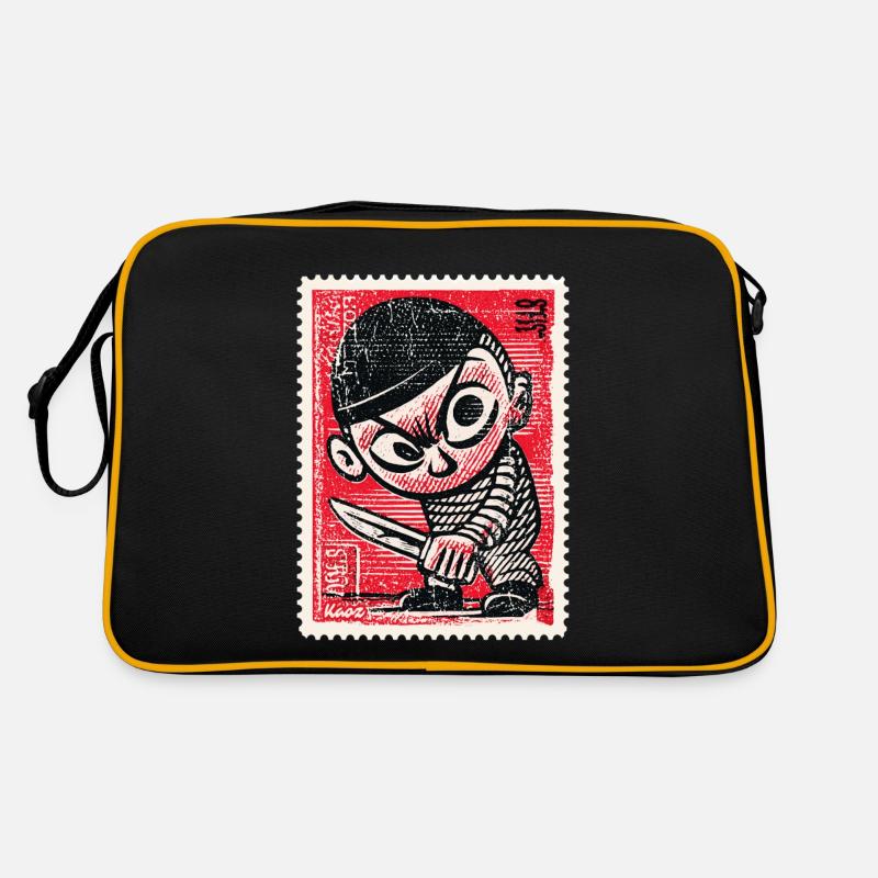 Bande dessinée gangster sur timbre-poste Sac Retro