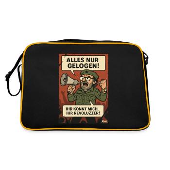 Tout cela n’est qu’un mensonge ! Parodie révolutionnaire - Sac Retro - noir/or - Dos
