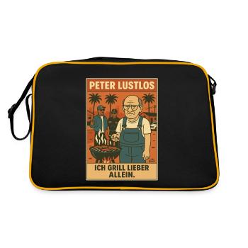 Peter Listless & Grilling: I prefer to grill alone - Retro Bag - black/gold - Back