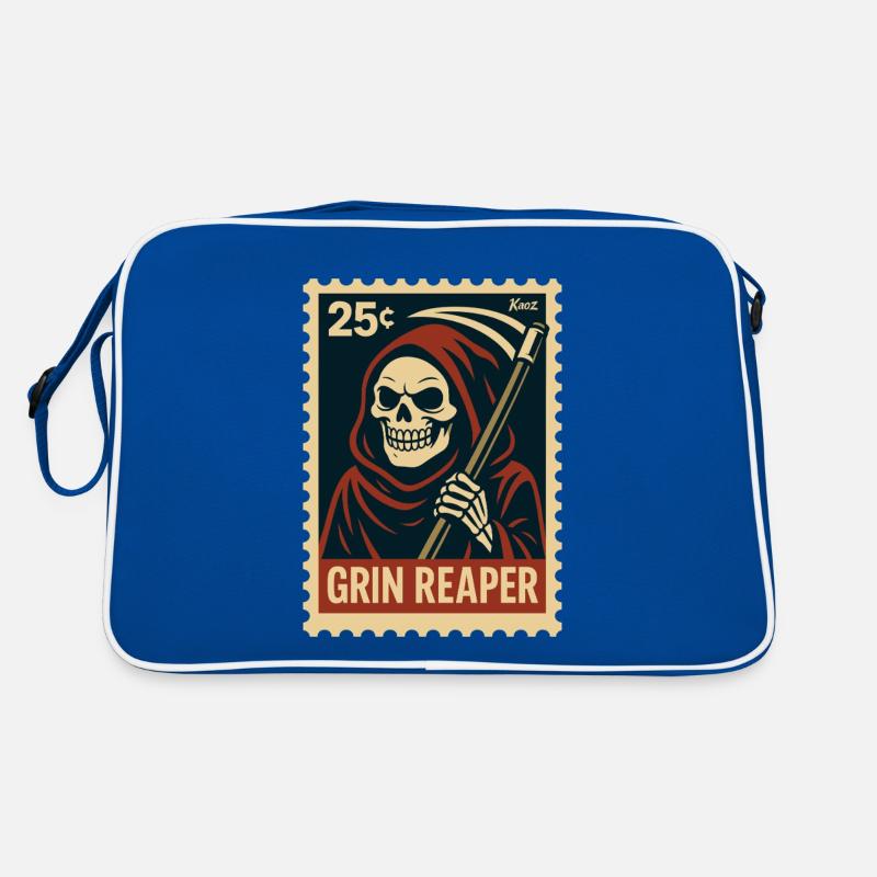 Der grinsende Sensenmann Retro Tasche
