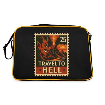 Devilish Journey to Hell as a stamp - Retro Bag - black/gold - Back