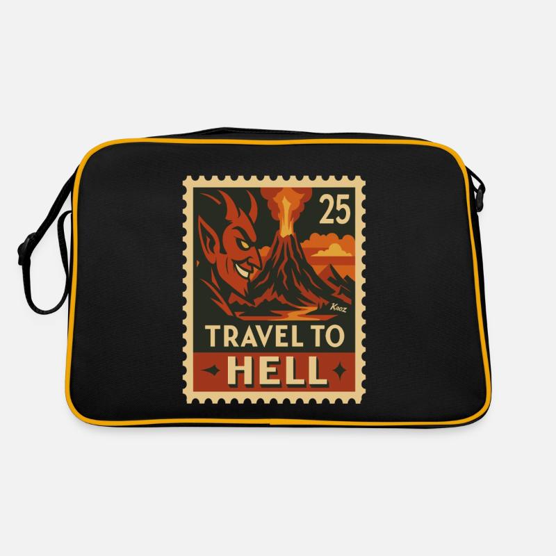 Devilish Journey to Hell as a stamp Retro Bag