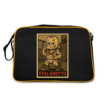 Still Ghetto – Baby with Fist and Gold Chain - Retro Bag - black/gold - Back