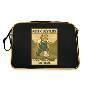 Peter Listless – Pas à pas dans la misère - Sac Retro - noir/or - Dos