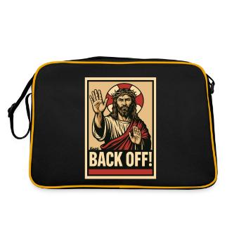 Jésus dit stop et garde ses distances - Sac Retro - noir/or - Dos