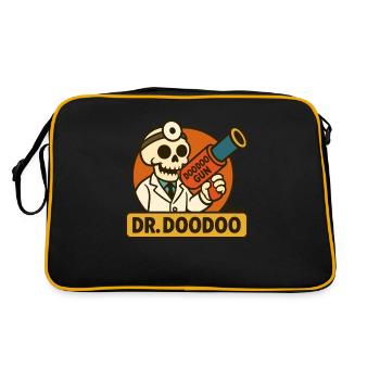 Drôle de docteur squelette avec doodoo - Sac Retro - noir/or - Dos