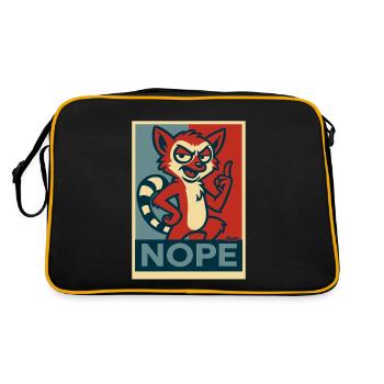 Naughty Lemur: No - Retro Bag - black/gold - Back