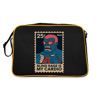 Comic Wrestler Saying Blind Rage Is My Cardio - Retro Bag - black/gold - Back