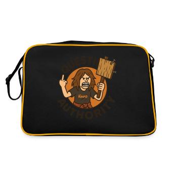 Figure en colère avec marteau et majeur - Sac Retro - noir/or - Dos