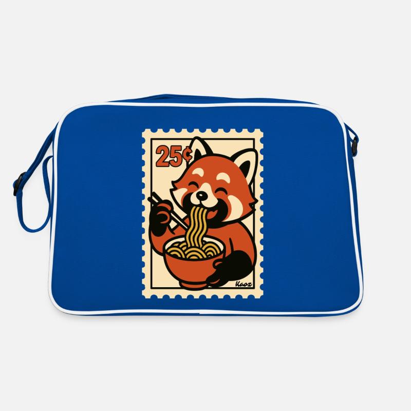 Red Panda with Ramen Noodles Retro Bag