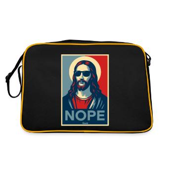 Jésus homme avec halo et lunettes de soleil - Sac Retro - noir/or - Dos